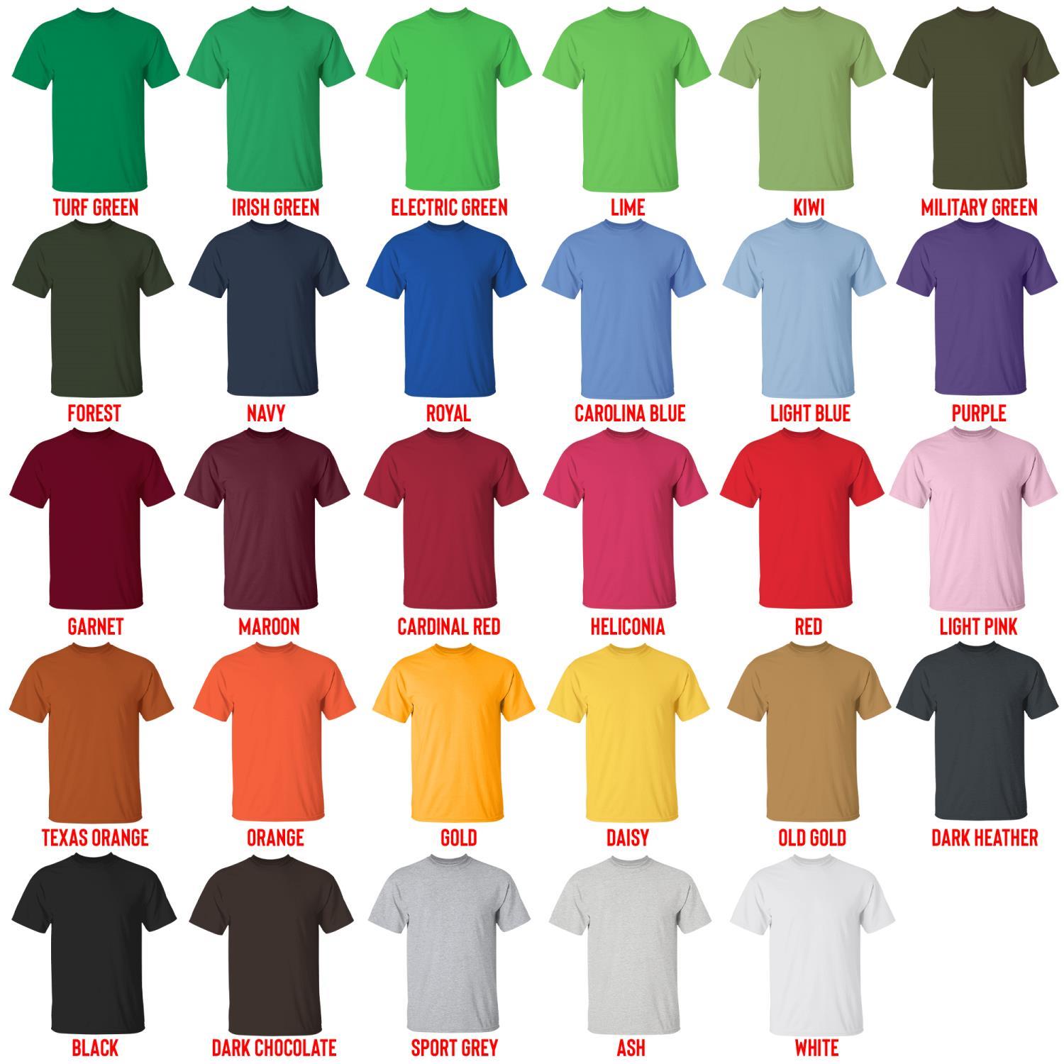 t shirt color chart - Giggly Squad Shop
