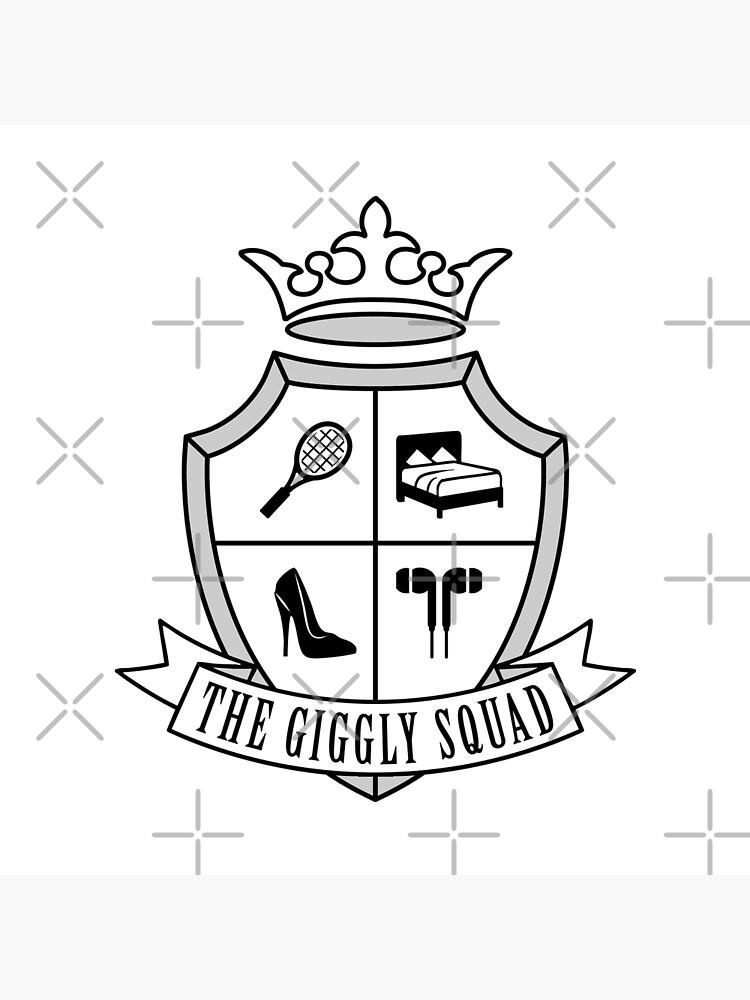 Giggly Squad Crest Black Design Tapestry - Image 2