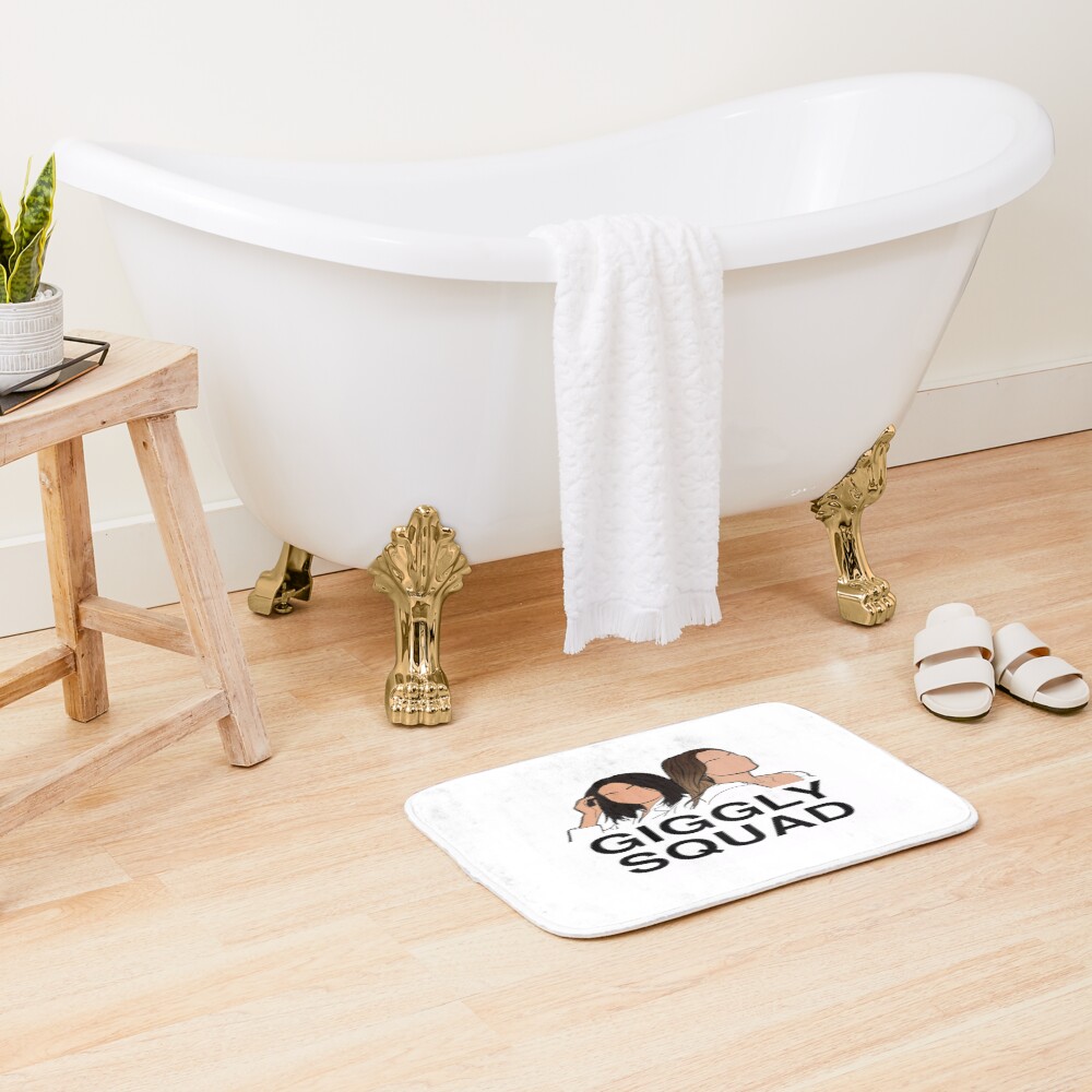 Giggly Squad Minimal Podcast Design Bath Mat - Image 2