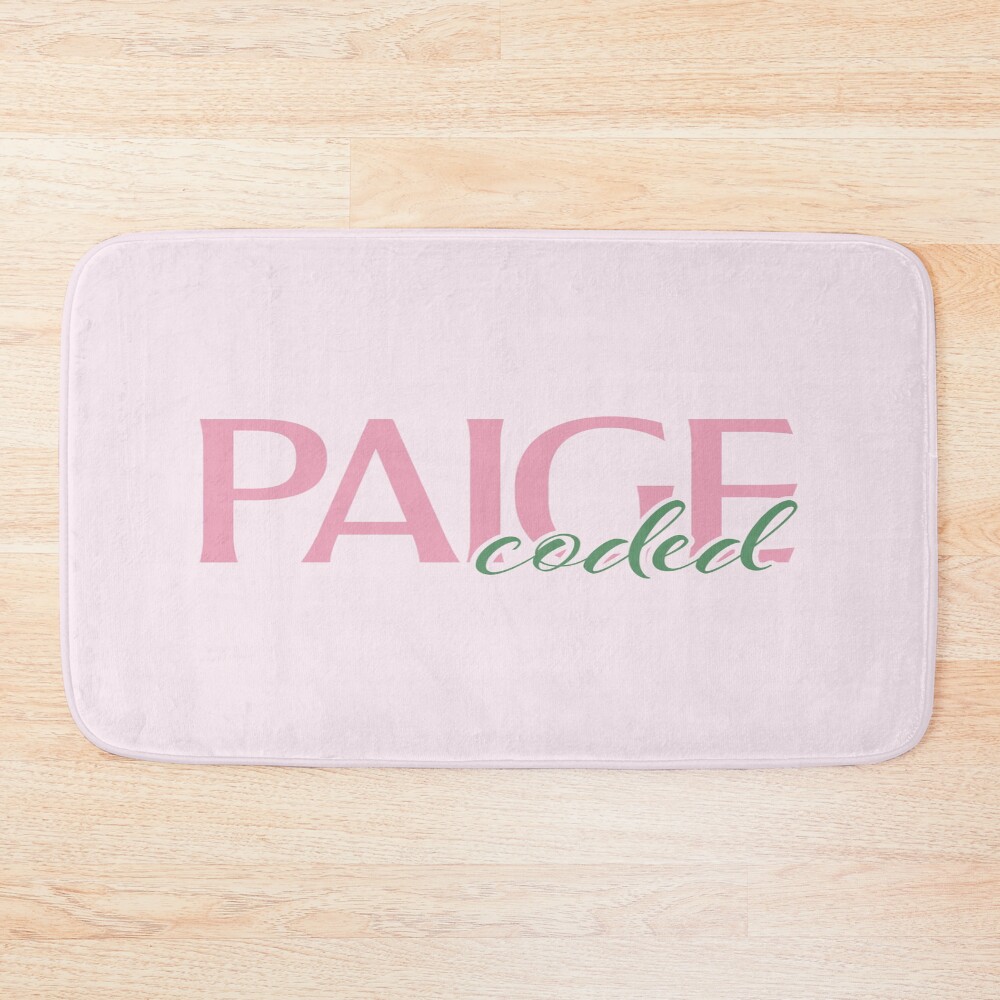 Paige Coded Giggly Squad Aesthetic Bath Mat
