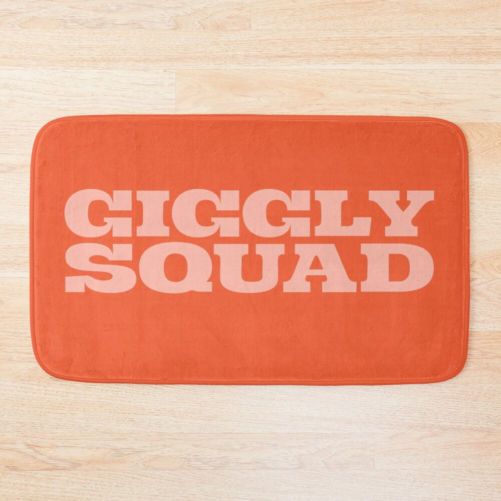Giggly Squad Podcast Orange Style Bath Mat