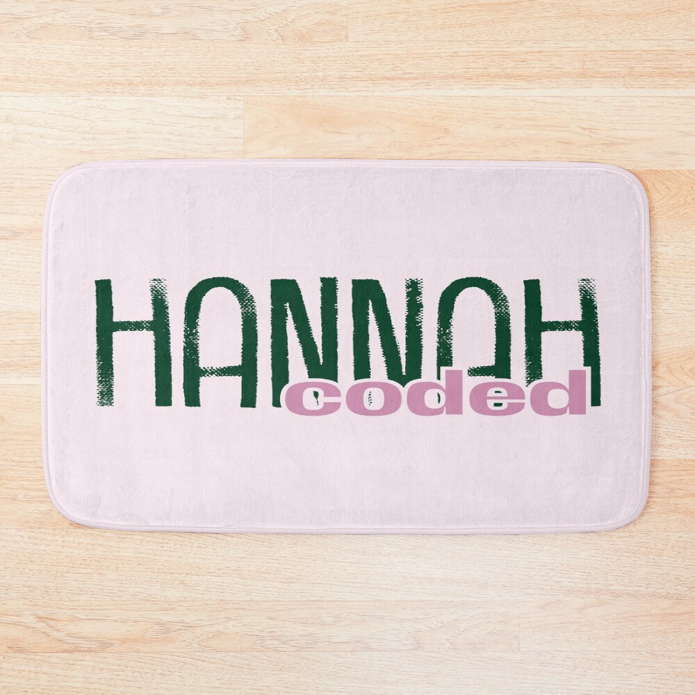 Hannah Coded Giggly Squad Unique Bath Mat