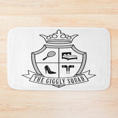 Giggly Squad Crest Black Design Bath Mat
