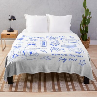 Summer House Montauk Hamptons Bravo Throw Blanket