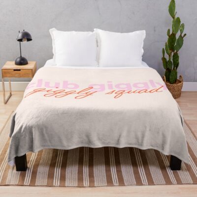 Club Giggly Pink Podcast Style Throw Blanket
