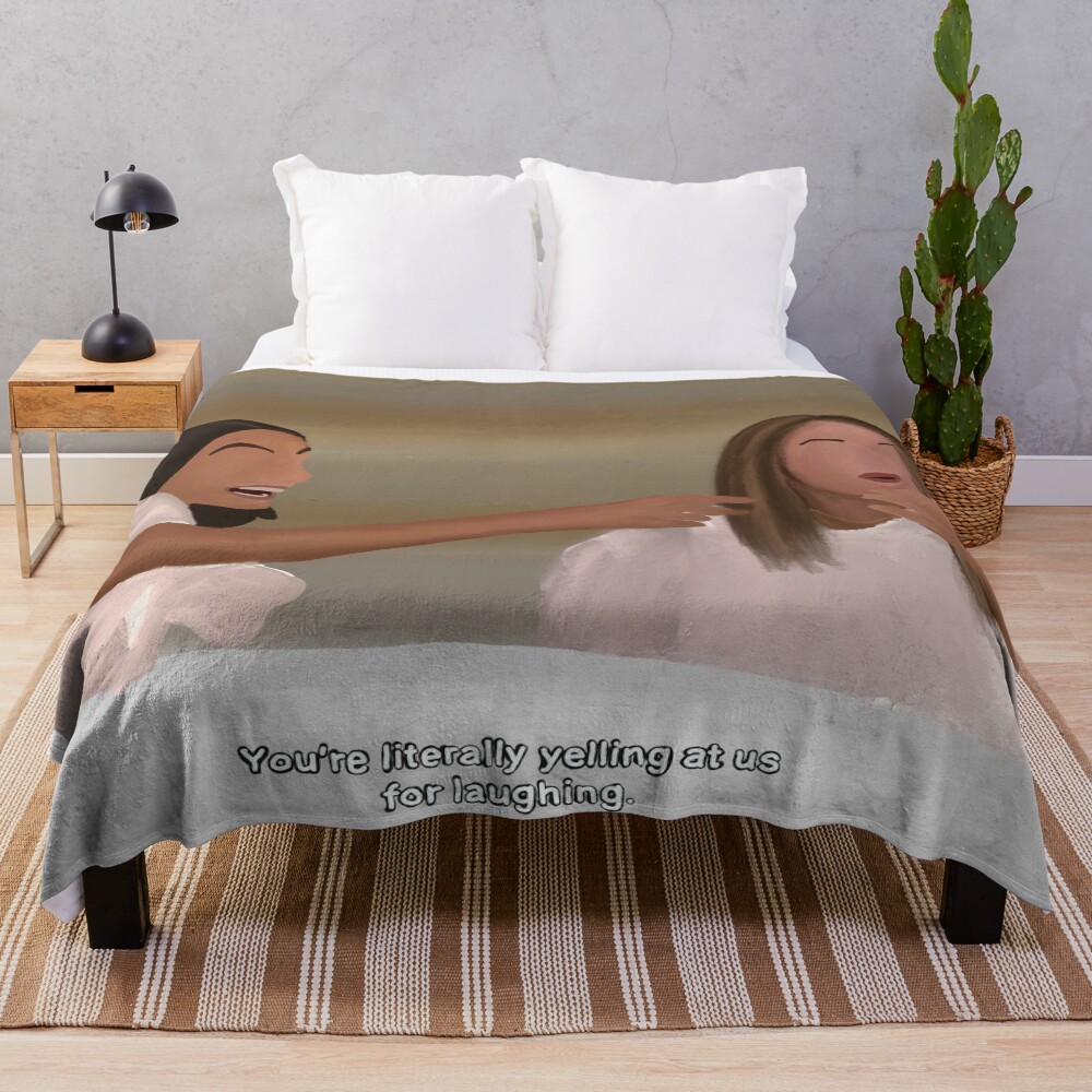 Giggly Squad Original Podcast Cartoon Throw Blanket