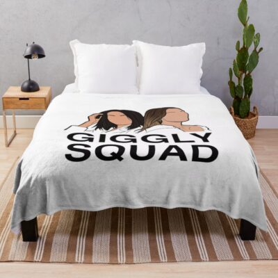 Giggly Squad Minimal Podcast Design Throw Blanket