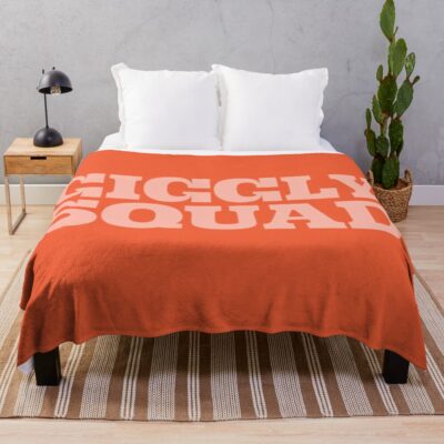 Giggly Squad Podcast Orange Style Throw Blanket