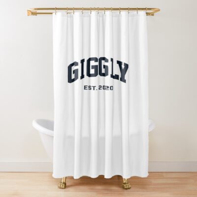 Giggly Squad Minimal Podcast Art Shower Curtain