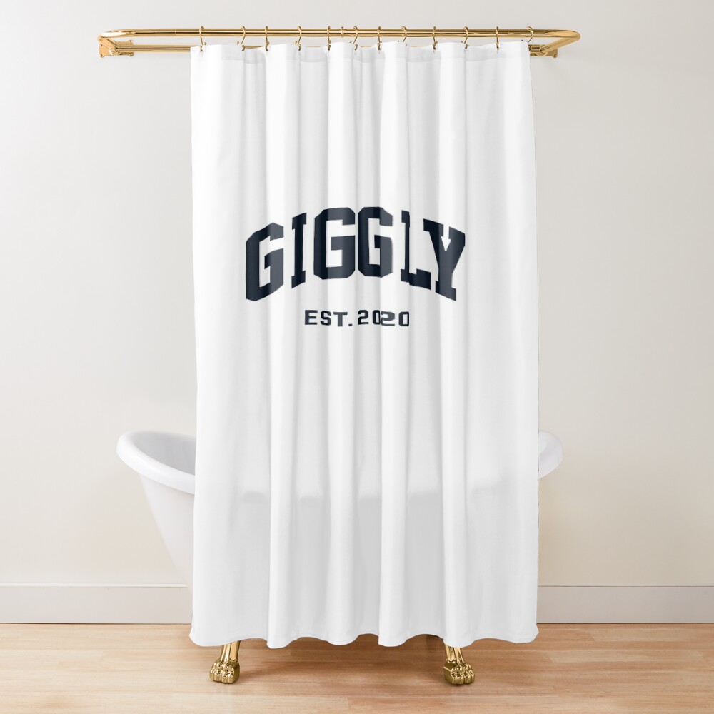 Giggly Squad Minimal Podcast Art Shower Curtain