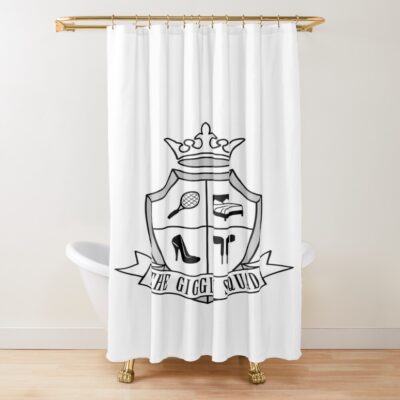 Giggly Squad Crest Black Edition Shower Curtain