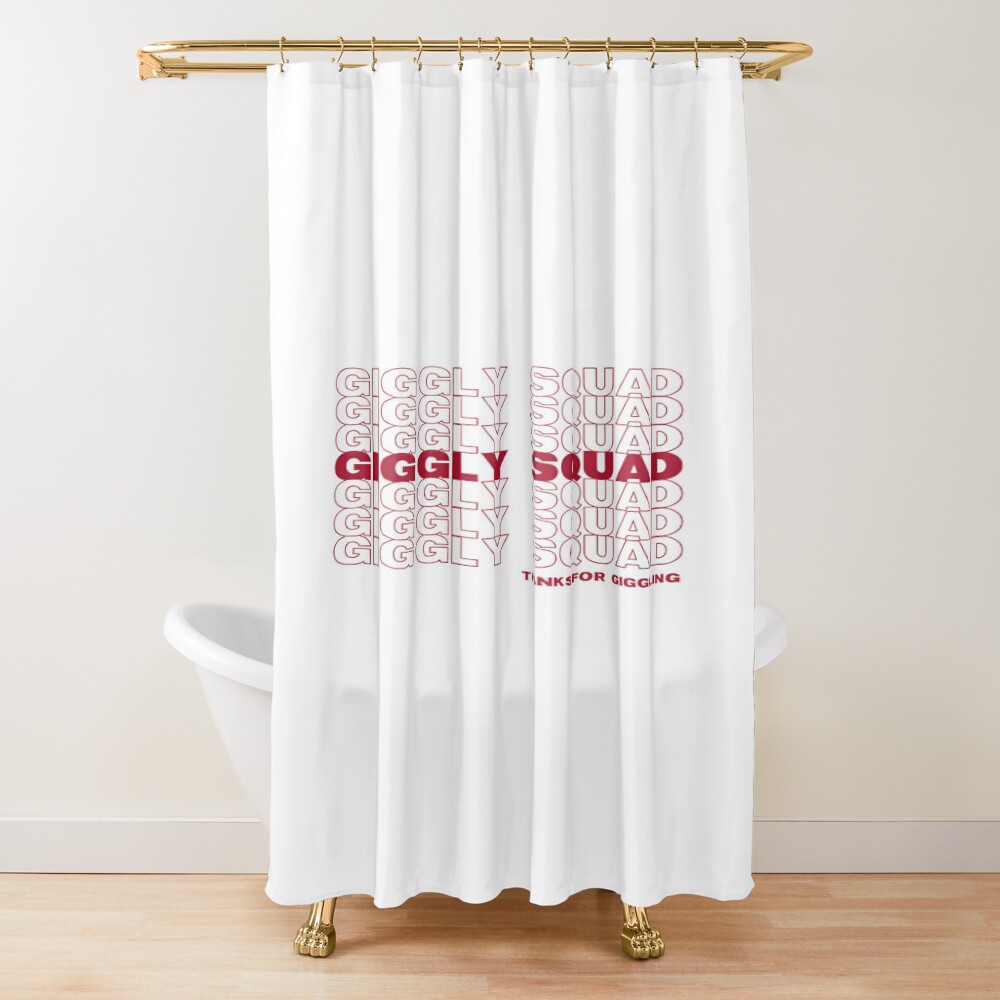 Giggly Squad Vintage Podcast Vibes Shower Curtain