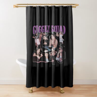 Giggly Squad Podcast Graphic Shower Curtain
