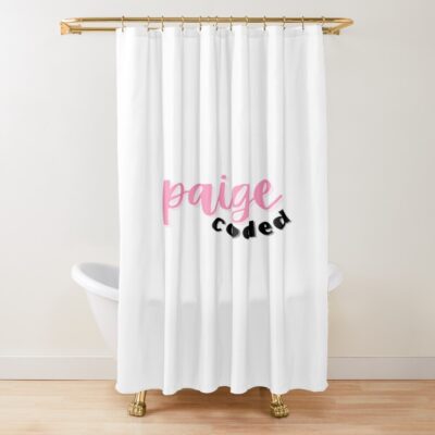 Paige Desorbo Coded Giggly Squad Shower Curtain