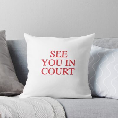 Giggly Squad Podcast See You In Court Throw Pillow