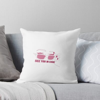 See You In Court Podcast Energy Throw Pillow