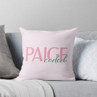 Paige Coded Giggly Squad Aesthetic Throw Pillow