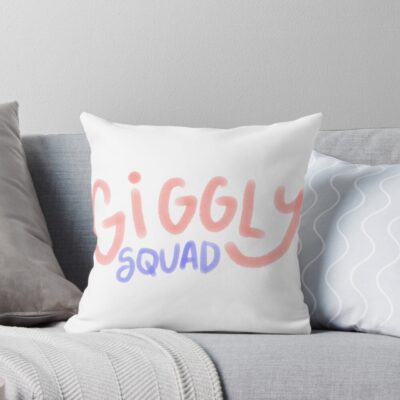 Giggly Squad Comedy Duo Style Throw Pillow