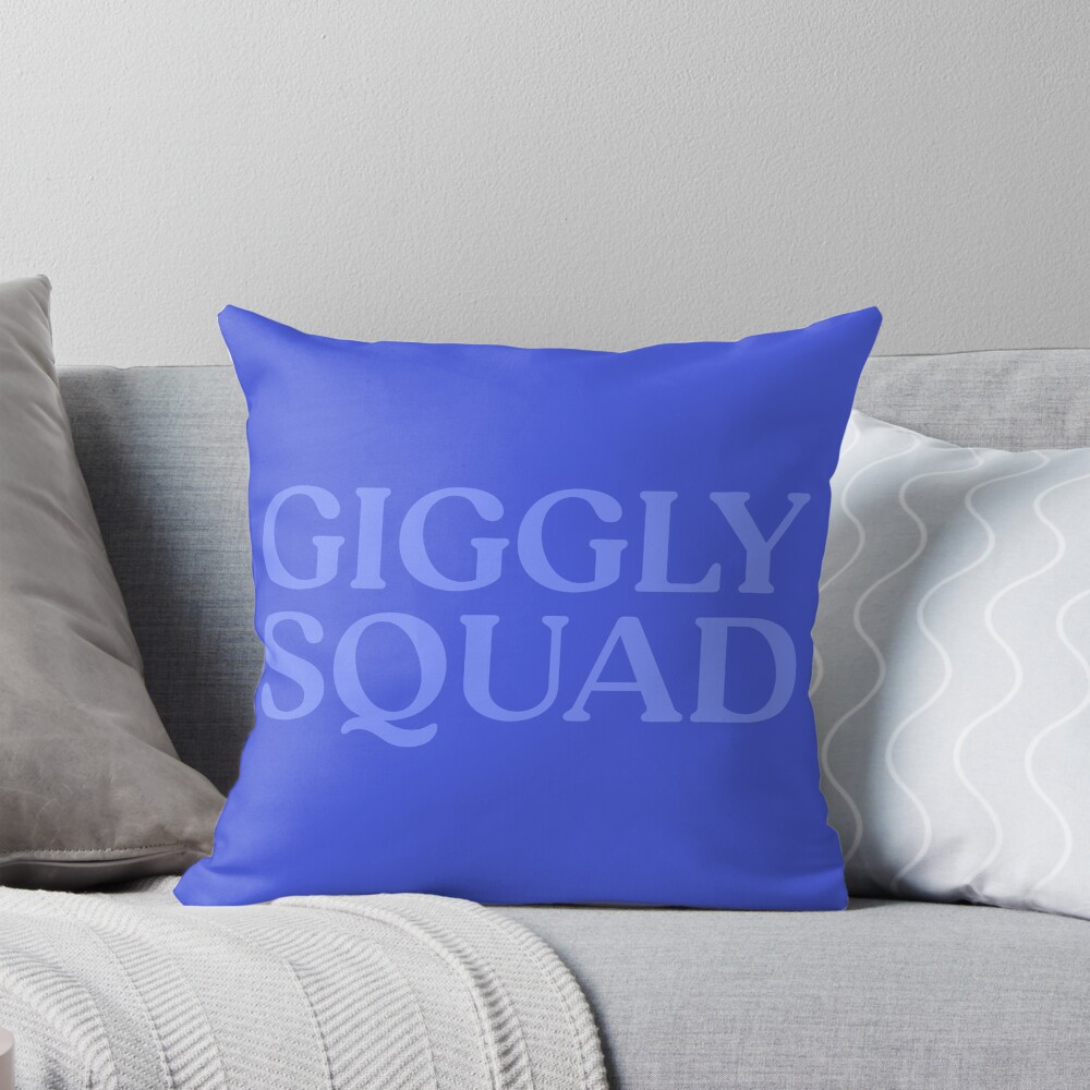 Giggly Squad Podcast Vibes Throw Pillow