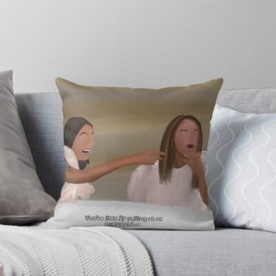 Giggly Squad Original Podcast Cartoon Throw Pillow