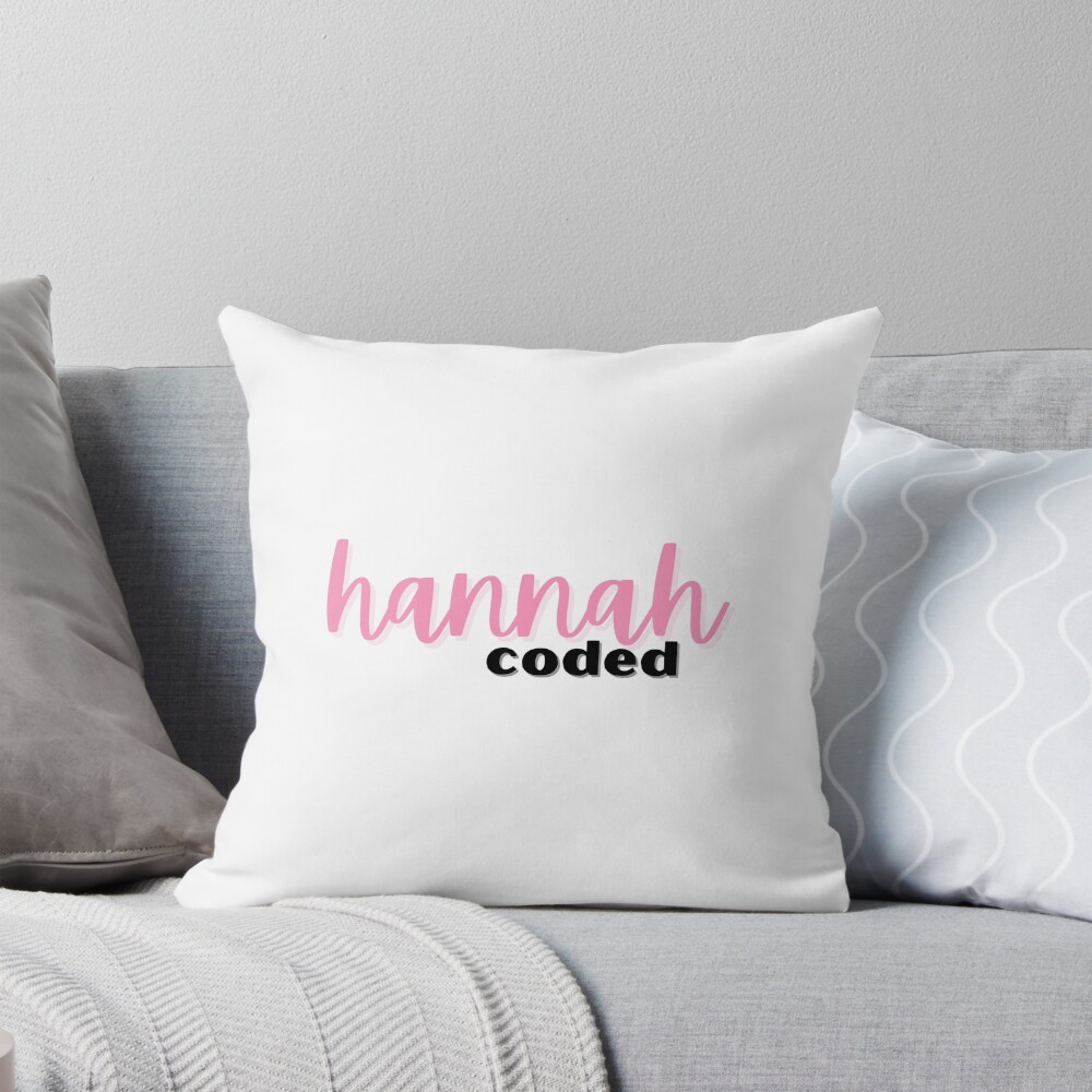 Hannah Berner Coded Giggly Squad Throw Pillow
